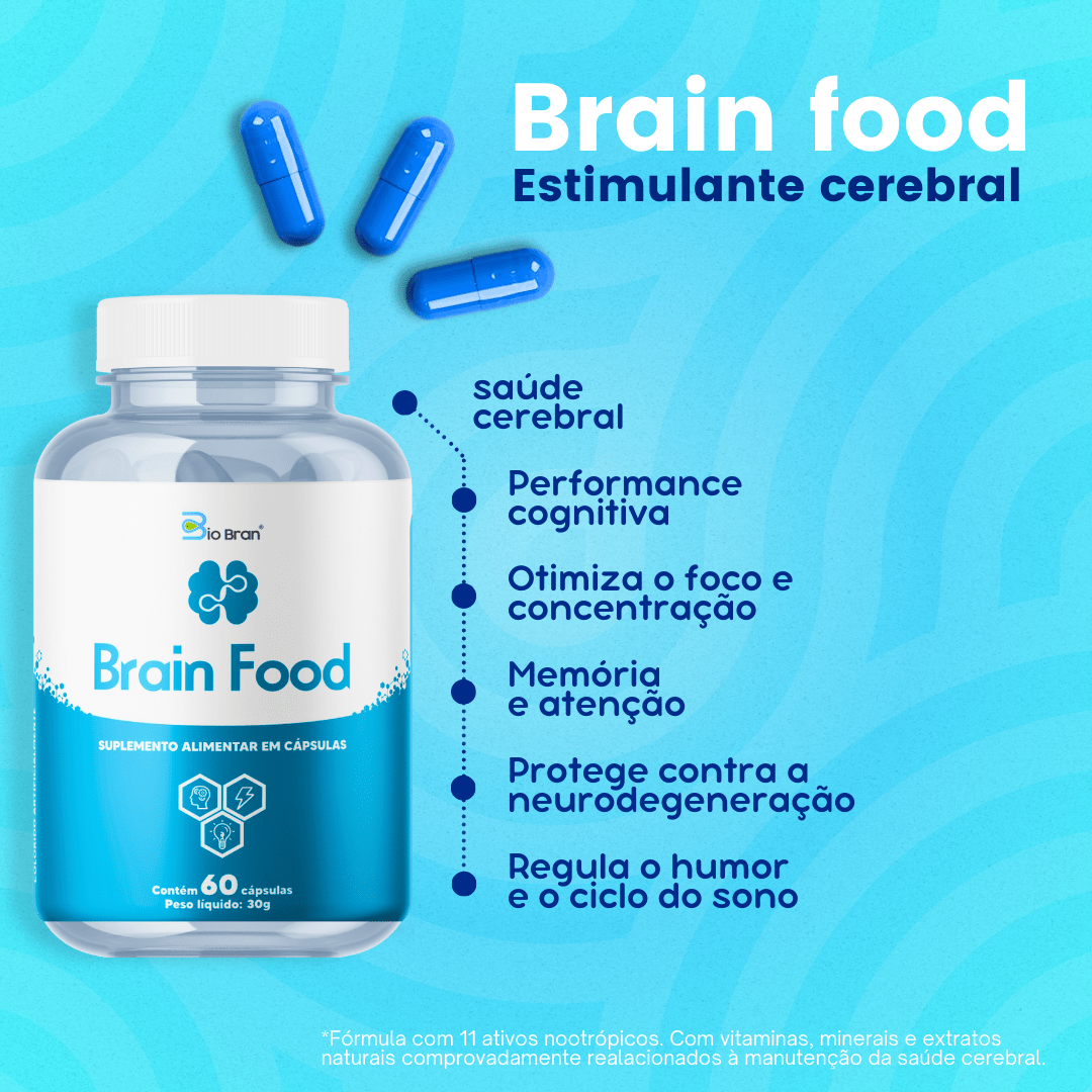 Brain Food - Foco, Concentração e Memória - Biobran®