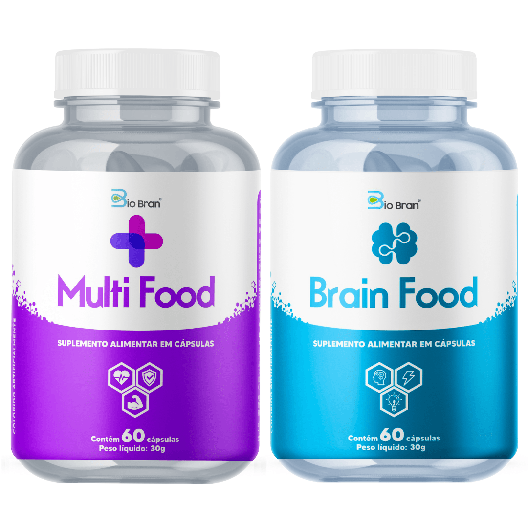 Combo 2 Potes - Estimulante Cerebral+ Multivitamínico e Mineral - Biobran®