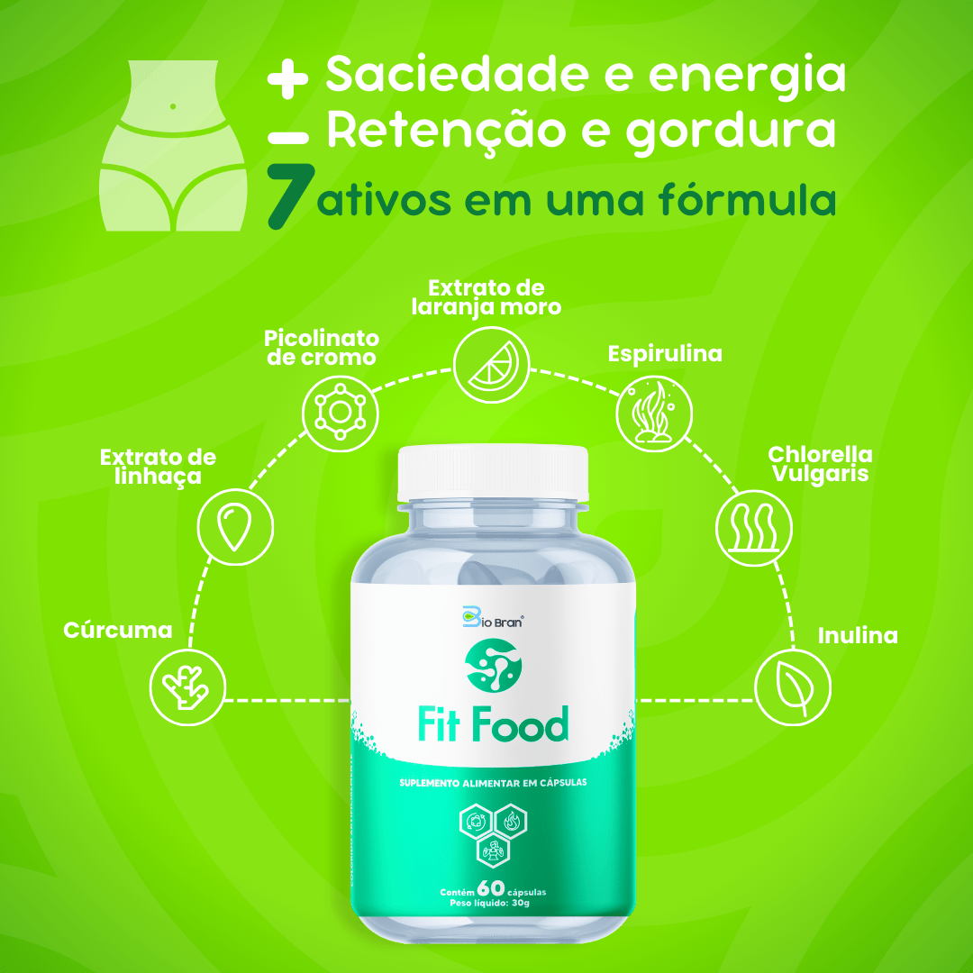 Fit Food - Inibidor de Apetite Natural - Biobran®