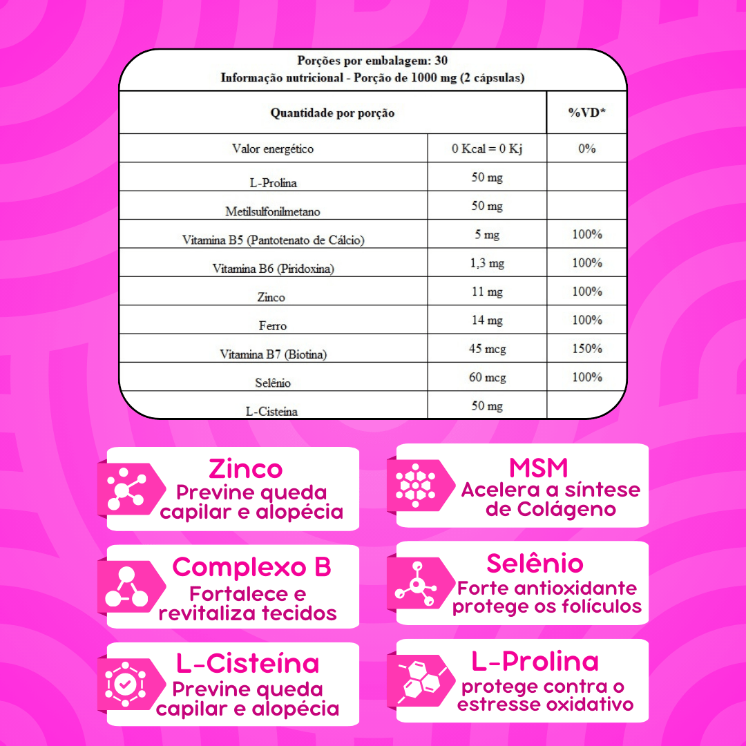 Hair One ® + Hair Food - Cabelos, Pele & Unhas - Biobran®