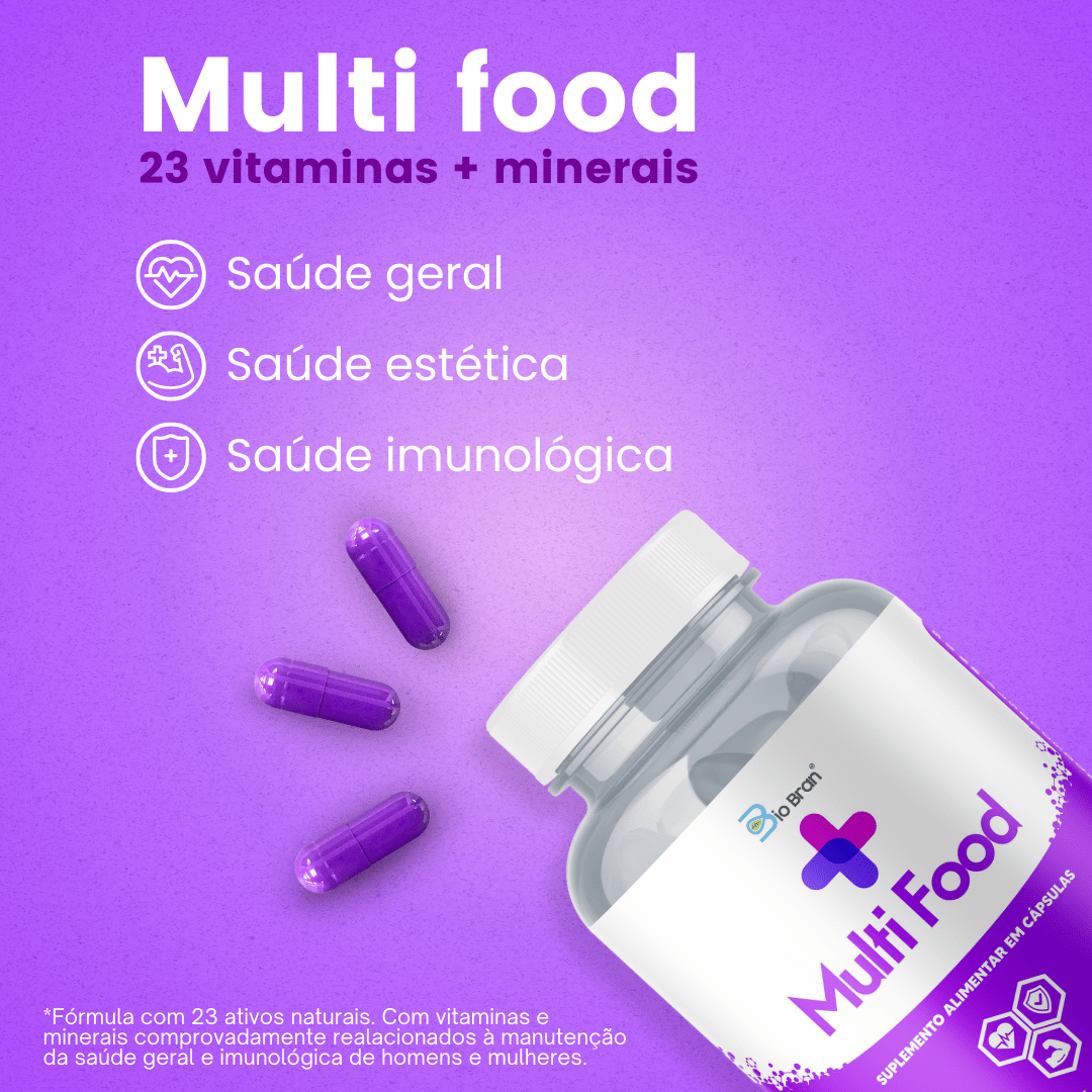 Multi Food - Multivitamínico e Mineral Completo de A - Z - Biobran®