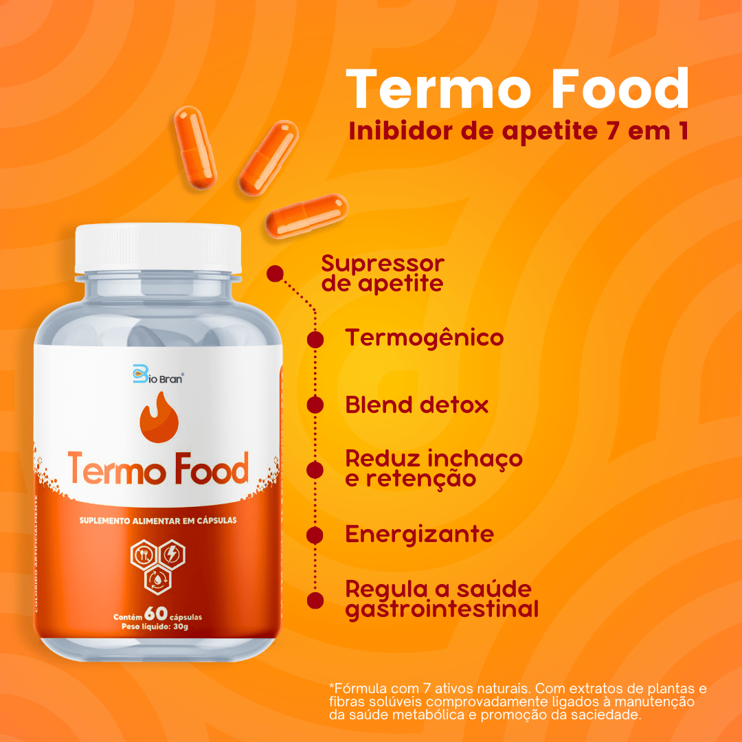 Termo Food - Termogênico & Redutor de Apetite - Biobran®